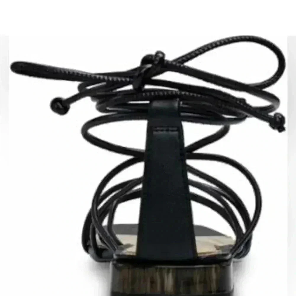 Jessica Simpson Women's Chasca Black , 9.5 M US FLAT ANKLE WRAP SANDALS - Picture 5 of 5